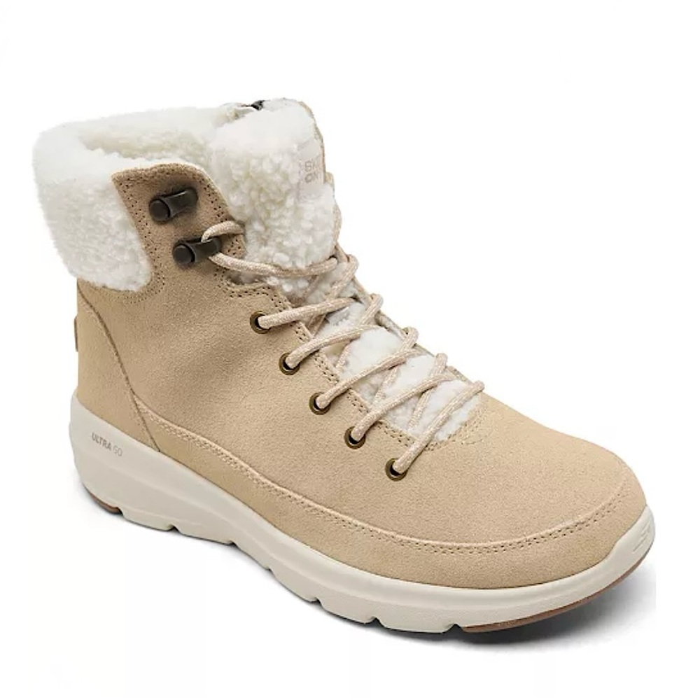 SKECHERS TAN SUEDE WINTER BOOTS